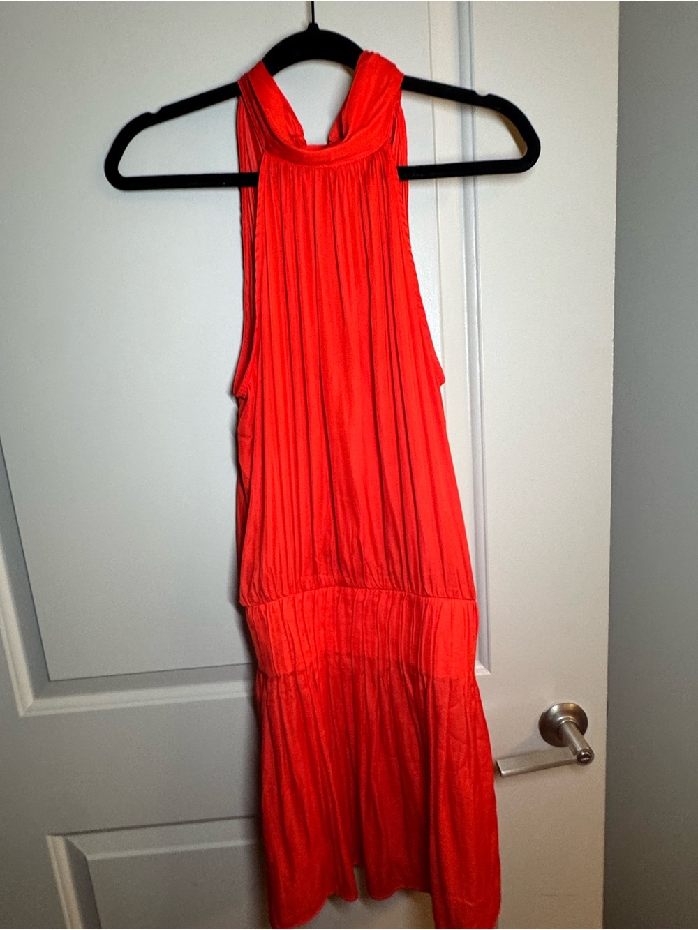 DO+BE One-Shoulder Bright Red Halter Dress
